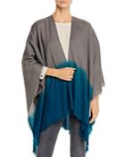 Eileen Fisher Ombre Fringe-trim Poncho