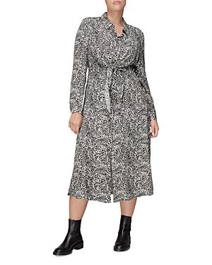 Whistles Animal Print Midi Dress