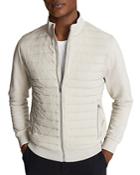 Reiss Interlock Quilted Hybrid Jacket