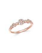 Bloomingdale's Diamond Cluster Band In 14k Rose Gold, 0.25 Ct. T.w. - 100% Exclusive