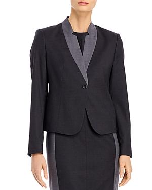 Boss Jayana Wool Contrast Collar Jacket