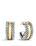 David Yurman Cable Collectibles Hoop Earrings With 14k Gold