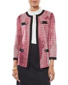 Misook Abstract Striped Ombre Jacket