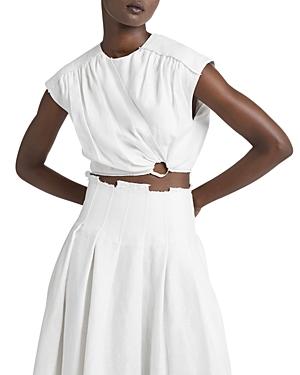 Aje Byblos Ruched Crop Top
