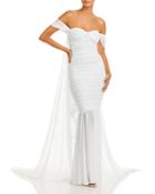 Norma Kamali Tulle Off-the-shoulder Gown