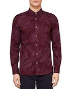 Ted Baker Tulls Printed Floral Regular Fit Button-down Shirt