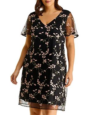 Estelle Plus Dolce Embroidered Floral Dress