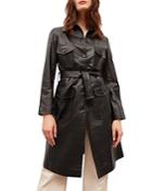 Gerard Darel Erin Straight Cut Leather Coat