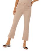 Marella Stiva Cropped Flare Jeans In Beige
