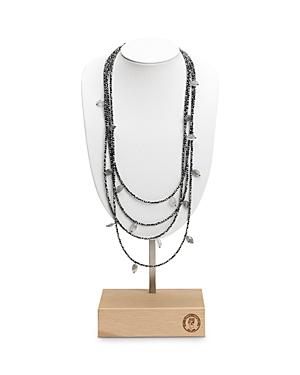Peserico Bijoux Agate & Crystal Multilayer Statement Necklace, 26