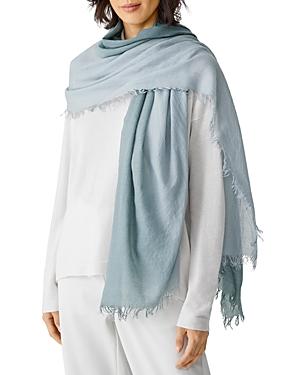 Eileen Fisher Frayed Wool Blend Scarf