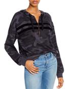 Vintage Havana Camo Half-zip Hooded Sweatshirt