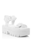 Kendall And Kylie Women's Wave Leather Platform Ankle Strap Sandals - 100% Exclusive