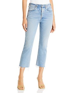 Citizens Of Humanity Isola High Rise Cropped Bootcut Jeans In Blue Moon