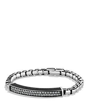 David Yurman Pave Id Bracelet With Gray Sapphires