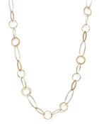 14k Yellow Gold Round & Marquise Link Necklace, 18 - 100% Exclusive