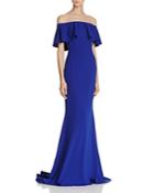 Adrianna Papell Ruffle Off-the-shoulder Gown