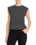 Frame Le High Rise Striped Muscle Tee