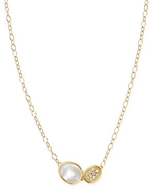 Marco Bicego 18k Yellow Gold Lunaria Brilliant-cut Diamond & Mother Of Pearl Pendant Necklace, 16.5