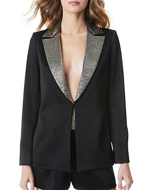 Alice And Olivia Eve Embellished Lapel Blazer