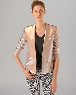 Maje Blazer - Metallic Gold