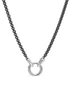 David Yurman Sterling Silver & Darkened Stainless Steel Chain Necklace, 20