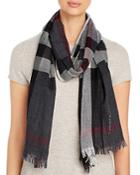 Burberry Check Print Wool & Cashmere Scarf (44.4% Off) Comparable Value $450