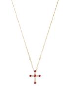 Bloomingdale's Ruby & Diamond Cross Pendant Necklace In 14k Yellow Gold, 18 - 100% Exclusive