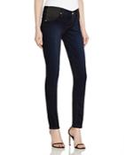 Paige Skyline Mid Rise Skinny Maternity Jeans In Mona