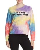 Mother The Champ Cropped Tie-dye Sweatshirt