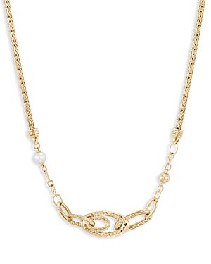 John Hardy 18k Yellow Gold Classic Chain Freshwater Pearl Looped Statement Necklace, 16