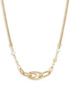 John Hardy 18k Yellow Gold Classic Chain Freshwater Pearl Looped Statement Necklace, 16