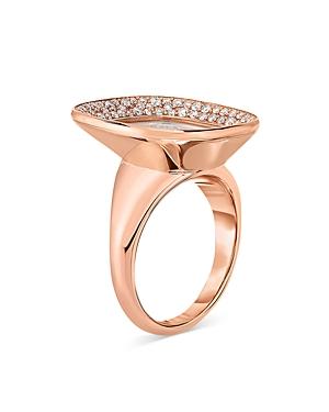 Roberto Coin 18k Rose Gold Carnaby Street Mother Of Pearl & Diamond Pave Statement Ring