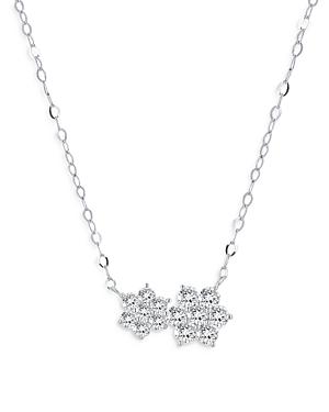 Bloomingdale's Diamond Flower Pendant Necklace In 14k White Gold, 0.40 Ct. T.w. - 100% Exclusive