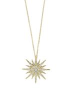 Bloomingdale's Diamond Starburst Pendant Necklace In 14k Yellow Gold, 0.45 Ct. T.w. - 100% Exclusive