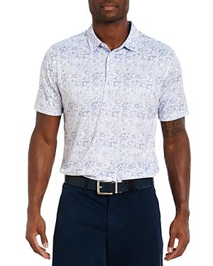 Robert Graham Beach Club Stretch Printed Classic Fit Performance Polo Shirt