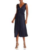 Rebecca Taylor Button Front Midi Bustier Dress