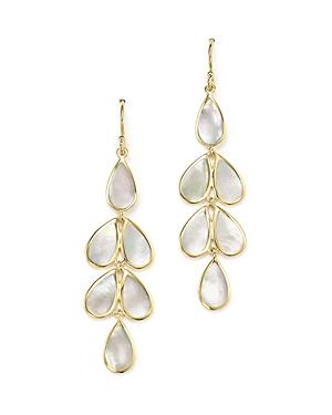 Ippolita 18k Yellow Gold Rock Candy Cascade Teardrop Earrings With Mother-of-pearl