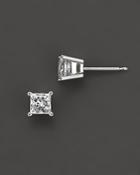 Princess-cut Diamond Studs In 14k White Gold, 1.0 Ct. T.w. - 100% Exclusive