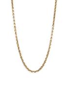 Roberto Coin 18k Yellow Gold Polished Rounded Box Link Chain Necklace, 17