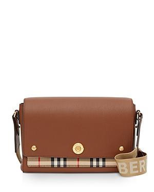 Burberry Leather & Vintage Check Note Crossbody