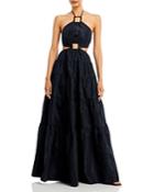 Staud Dome Halter Cutout Gown