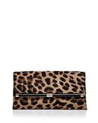 Diane Von Furstenberg 440 Leopard Calf Hair Envelope Clutch