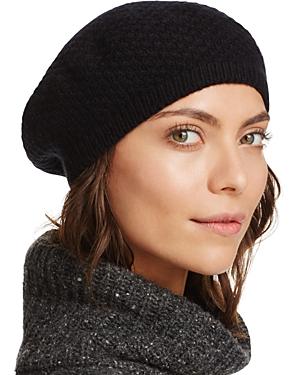 C By Bloomingdale's Waffle Knit Cashmere Beret