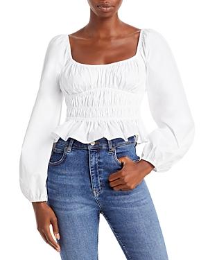 Staud Jill Smocked Top