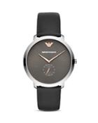Emporio Armani Textured Dial & Single Sub-dial Watch, 42mm