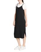 Calvin Klein Layered-look Midi Slip Dress
