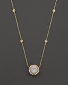 Opal And Diamond 4 Station Halo Pendant Necklace In 14k Yellow Gold, 15 - 100% Exclusive