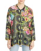 Johnny Was Fagan Josie Silk Button Down Top