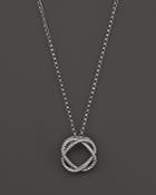 Roberto Coin 18k White Gold Small Twisted Circle Pendant Necklace, 16 - Bloomingdale's Exclusive